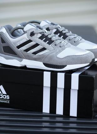 Кроссовки мужские adidas zx8000 серые, адидас зх 8000, кроссівки адідас чоловічі