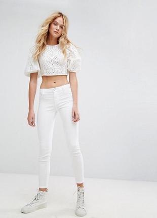 Белые джинсы брюки легкие летние штаны skinny only s