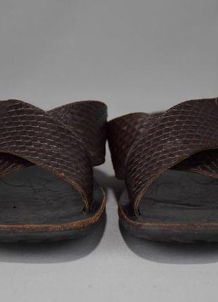 Rodolfo valeri шльопанці сандалі босоніжки чоловічі шкіряні. італія. оригінал. 42-43 р./28 см.4 фото