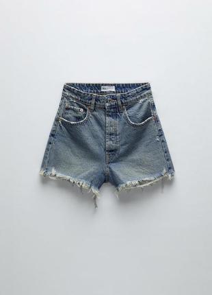 Джинсовые шорты zara 38р(28р)