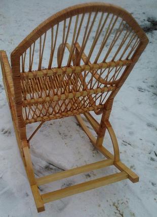 Кресло качалка плетенное из лозы | кресло-качалка для отдыха садовая для дачи7 фото