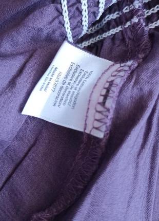 Блуза с вышивкой фиолетовая хб4 фото