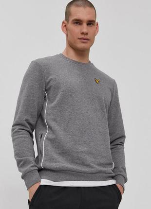 Чоловіча сіра кофта лонгслив lyle scott