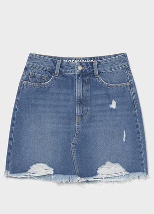 Юбка джинсовая , германия , размер 40(м)1 фото