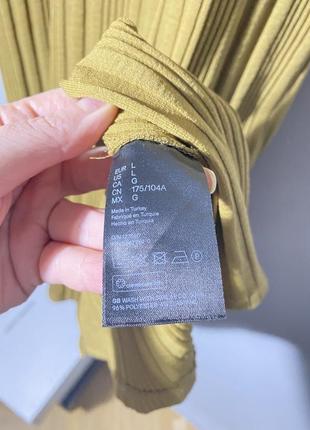 Гірчичне сукня в обтяжку ( панчіх ) у велику смужку h&m, zara mango massimo dutti4 фото