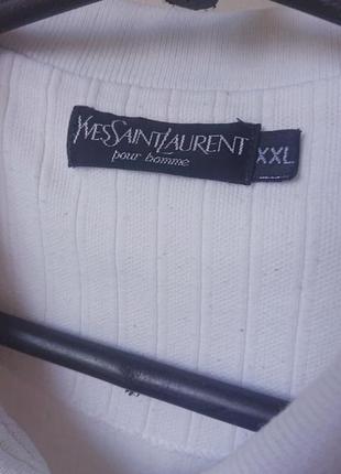 Мужская брендовая тениска поло на змейке yves saint laurent4 фото