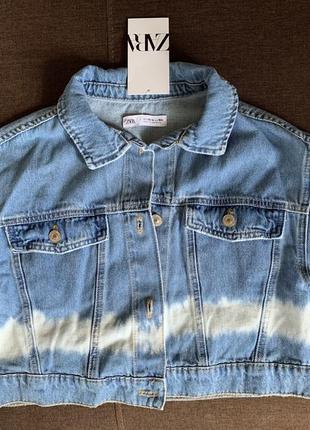 Укорочена джинсовці zara 13-14 років