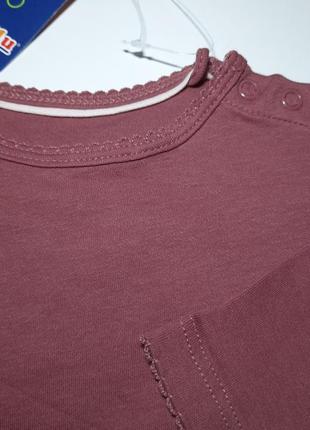 1-2 года набор регланов для девочки lupilu лонгслив кофточка хлопковая футболка длинный рукав3 фото