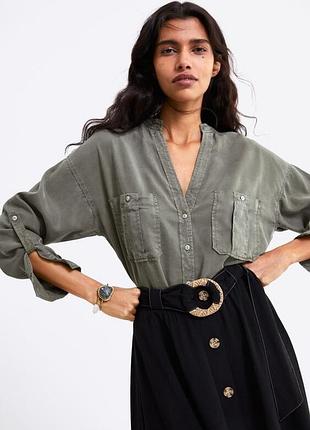 Блуза рубашка женская zara😍 карго