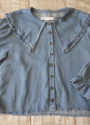 Оригинальная женская блуза, рубашка из лиоцелла zara3 фото