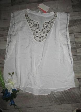 Вискоза блуза с вышивкой monsoon р.l