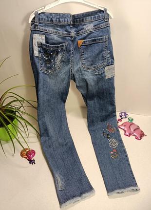 Джинси для дівчинки 140 см,9-10,10-11 років, джинси для дівчинки4 фото