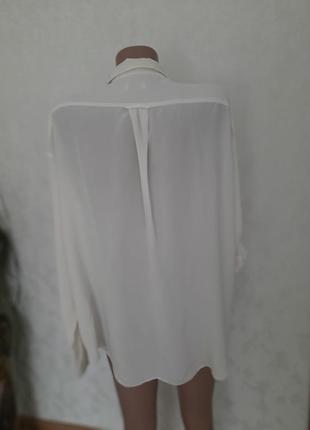 Базовая шелковая прямая  нежная рубашка шелк4 фото