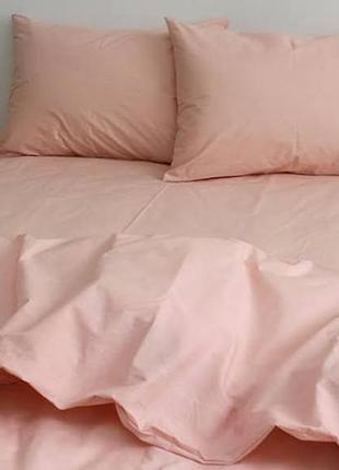 Постільна білизна однотонна, рожева, пудрова / постельное белье