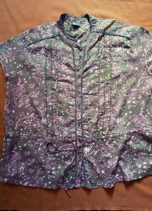 Распродажа! легкая нежная натуральная блуза в деревенском стиле, большой размер   №2bp2 фото