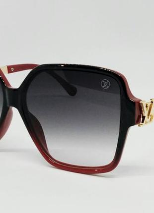 Louis vuitton стильні жіночі сонцезахисні окуляри чорно червоні з градієнтом