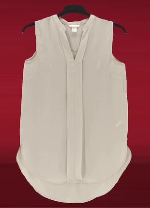 Стильная шифоновая блузка безрукавка "h&m". размер eur36.4 фото