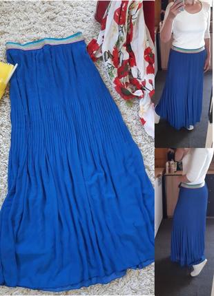 Шикарная  длинная шифоновая юбка плиссеровка,paprica, p. m-xl1 фото