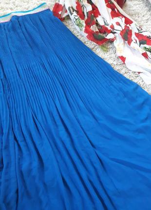Шикарная  длинная шифоновая юбка плиссеровка,paprica, p. m-xl6 фото
