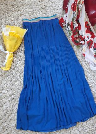Шикарная  длинная шифоновая юбка плиссеровка,paprica, p. m-xl5 фото