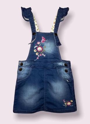 Nutmeg kids girl / джинсовий сарафан - спідничка / 92-98 (2-3роки)
