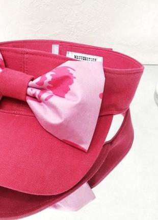 Сонцезахисний козирьок. кепка річна. кепка візор. кепка козирок з бантом5 фото