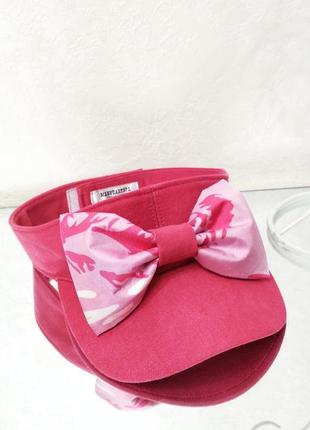 Сонцезахисний козирьок. кепка річна. кепка візор. кепка козирок з бантом4 фото