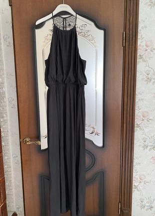 Нарядное длинное платье с кружевом h&m