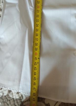 Tu сорочка біла блузка для дівчинки 6-7 л 116-122 см короткий рукав нова4 фото