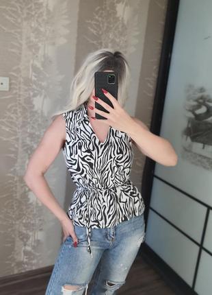 Майка принт зебра