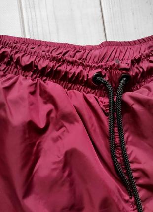 Мужские летние шорты из плащевки бордовые4 фото