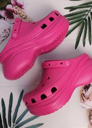 Жіночі крокси на платформі crocs classic bae clog сабо