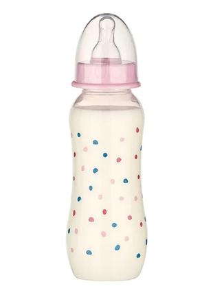 Бутылочка пластиковая розовая 240 мл baby-nova 0m+ (4001071480100)1 фото