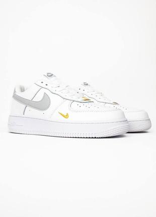 Кросівки nike air force 1 grey swoosh, кроссовки