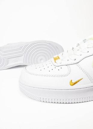 Кросівки nike air force 1 mini swoosh lime❤ кроссовки кожаные, кеди, кеды2 фото