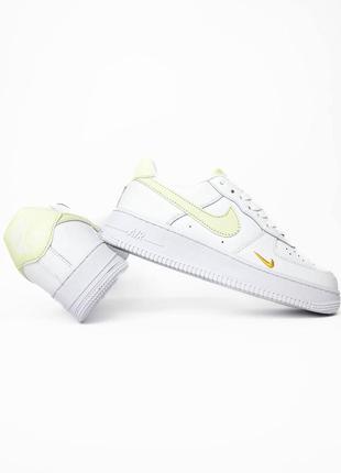 Кросівки nike air force 1 mini swoosh lime❤ кроссовки кожаные, кеди, кеды