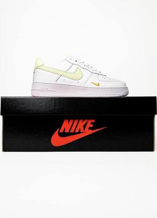 Кросівки nike air force 1 mini swoosh lime❤ кроссовки кожаные, кеди, кеды5 фото