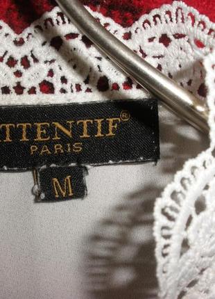 Красивая кружевная блузка топ attentif paris без рукавов6 фото