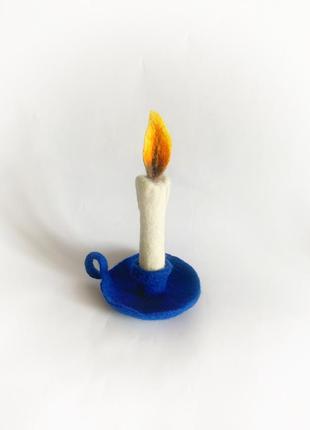 Свічка з вовни , ручна робота1 фото