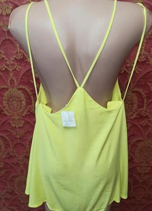 Блуза на брителях майка лимонный цвет из муслина жата ткань 12 размер м/л2 фото