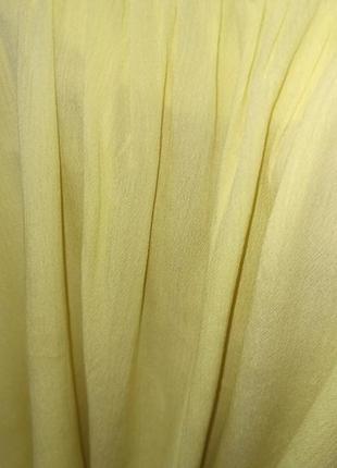 Блуза на брителях майка лимонный цвет из муслина жата ткань 12 размер м/л4 фото