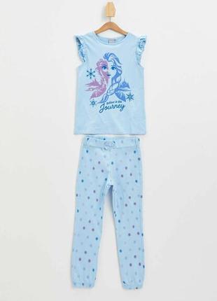 3-4 г 98 - 104 см новый пижамный комплект пижама disney эльза frozen фрезен холодное сердце defacto