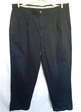 100% коттон. мужские коттоновые штаны, брюки w40l30, высокая посадка. classic fit1 фото