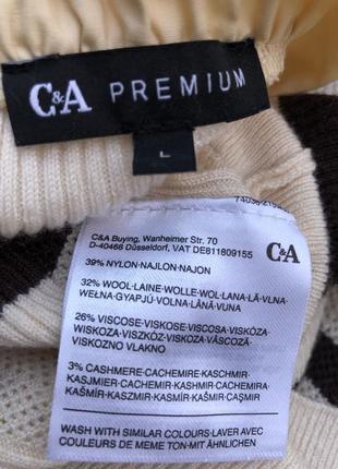 Шерсть,кашемир,кофта,свитер,джемпер в полоску,премиум бренд,c&a premium2 фото