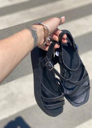 Шкіряні босоніжки сандалі з натуральної шкіри кожаные босоножки сандалии натуральная кожа6 фото