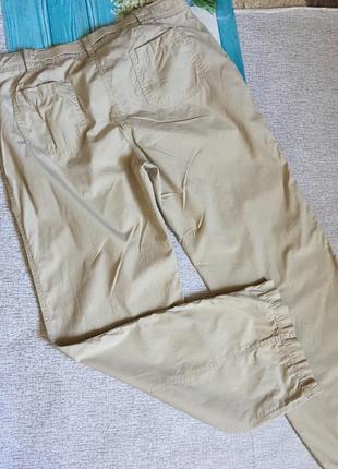 Штани жіночі бежеві труби штани парашути нюдові плащівка широкі бежеві штани m&s -16/xl,xxl7 фото