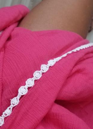 Довга сукня жіноча сарафан максі рожевий хлопковий4 фото