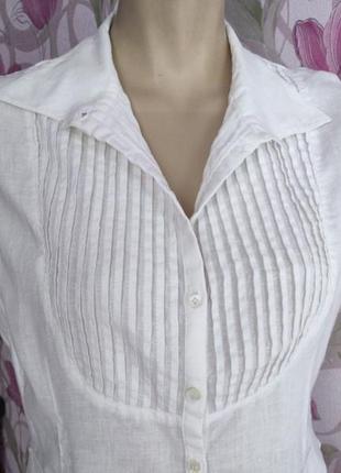 Сорочка блузка безрукавка m-l льон 100%1 фото