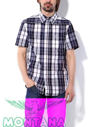 Рубашка мужская в клетку с коротким рукавом