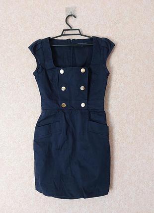 Сукня платье футляр  темно синє
